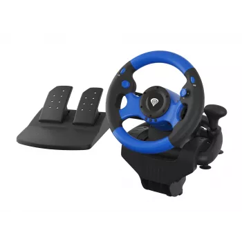 GENESIS Seaborg 350 Must, Blue USB rool + pedaalid Nintendo Switch, PC, PlayStation 4, Playstation 3, Xbox 360, Xbox One, Xbox Series S, Xbox Series X
