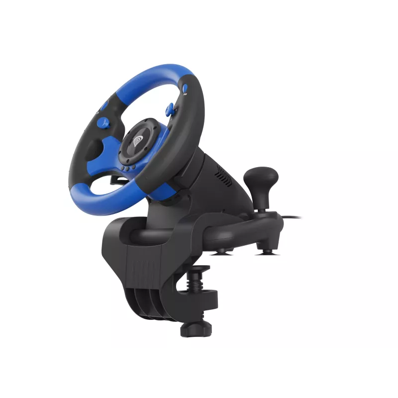 GENESIS Seaborg 350 Must, Blue USB rool + pedaalid Nintendo Switch, PC, PlayStation 4, Playstation 3, Xbox 360, Xbox One, Xbox Series S, Xbox Series X