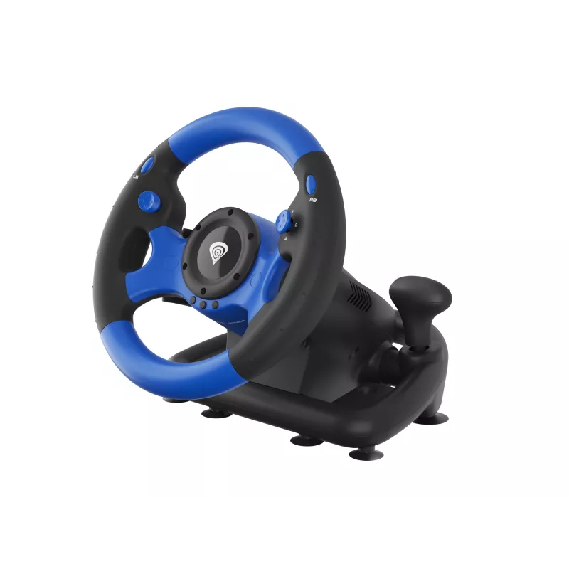GENESIS Seaborg 350 Must, Blue USB rool + pedaalid Nintendo Switch, PC, PlayStation 4, Playstation 3, Xbox 360, Xbox One, Xbox Series S, Xbox Series X