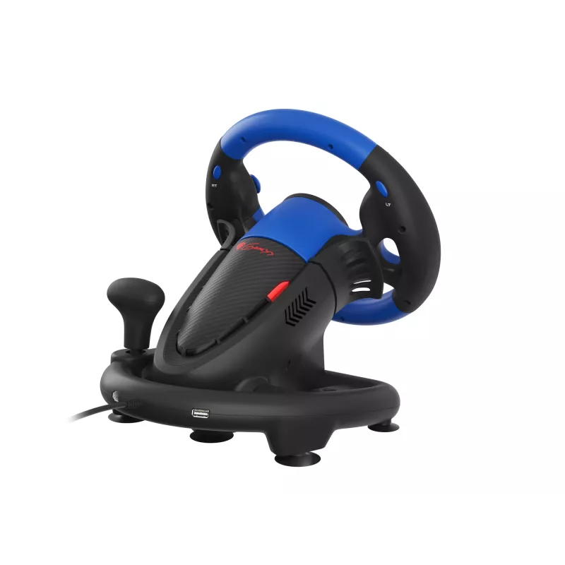 GENESIS Seaborg 350 Must, Blue USB rool + pedaalid Nintendo Switch, PC, PlayStation 4, Playstation 3, Xbox 360, Xbox One, Xbox Series S, Xbox Series X