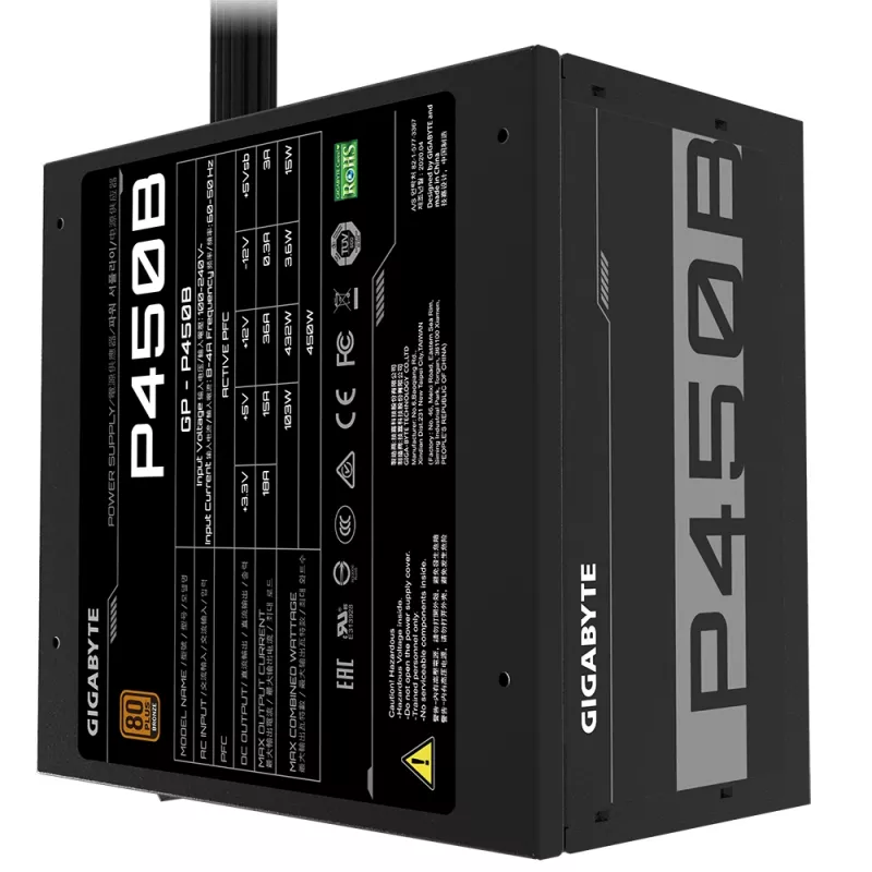 GIGABYTE P450B toiteplokk 450 W 20+4 pin ATX ATX Must