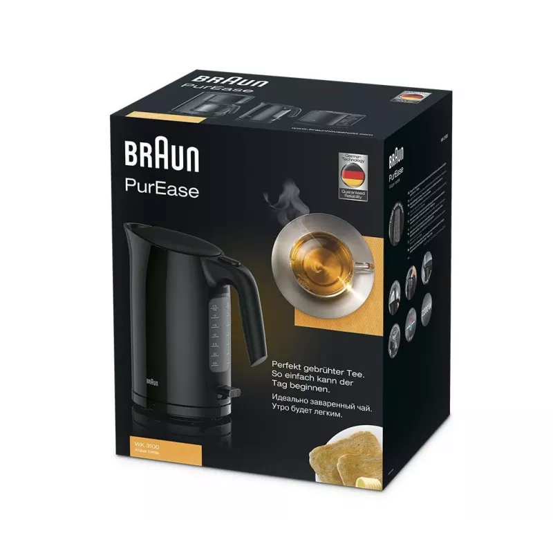 Braun PurEase WK 3100 BK elektriline veekeetja 1,7 L 2200 W Must