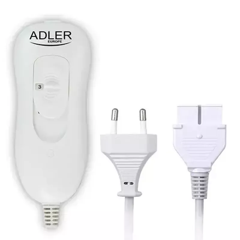 Elektriline voodisoojendaja Adler AD 7426, fliis, 160×150 mm, 60 W, 4 kuumutusastet, 2 inimesele, eemaldatav kaabel
