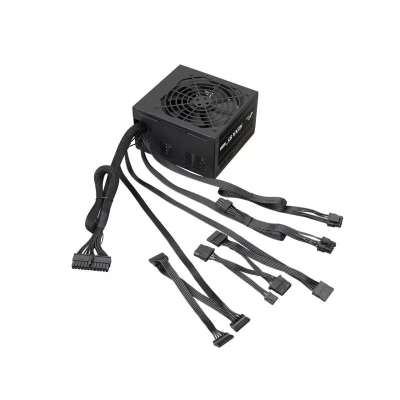 FSP HEXA 85+ PRO 550W toiteplokk ATX ATX2.5 must, 550 W, 100 - 240 V, 50 - 60 Hz, 7.5 - 3 A, aktiivne, 100 W
