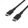 BELKIN USB‑C–USB‑C kaabel, punutud, 1 m, must