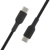 BELKIN USB‑C–USB‑C kaabel, punutud, 1 m, must
