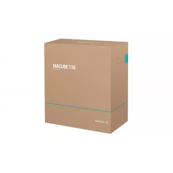 Arvuti korpus DeepCool MACUBE 110 WH Midi Tower — Valge, karastatud klaas, microATX, kuni 320 mm GPU, 165 mm CPU jahuti, 2x3,5 tolli + 2x2,5 tolli pesad