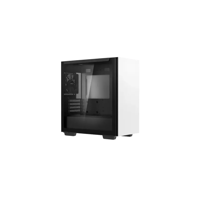 Arvuti korpus DeepCool MACUBE 110 WH Midi Tower — Valge, karastatud klaas, microATX, kuni 320 mm GPU, 165 mm CPU jahuti, 2x3,5 tolli + 2x2,5 tolli pesad