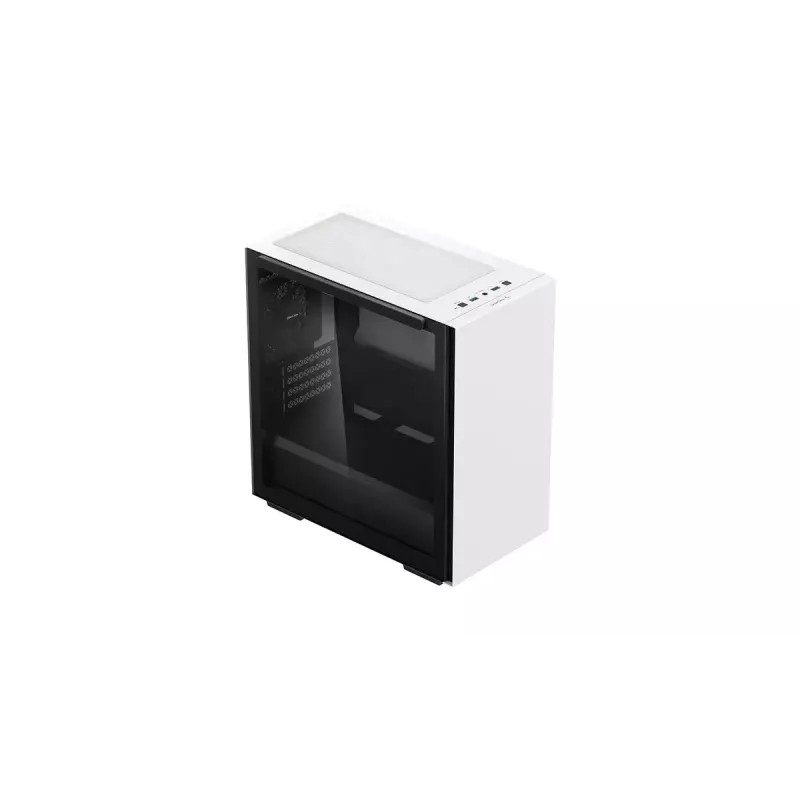 Arvuti korpus DeepCool MACUBE 110 WH Midi Tower — Valge, karastatud klaas, microATX, kuni 320 mm GPU, 165 mm CPU jahuti, 2x3,5 tolli + 2x2,5 tolli pesad