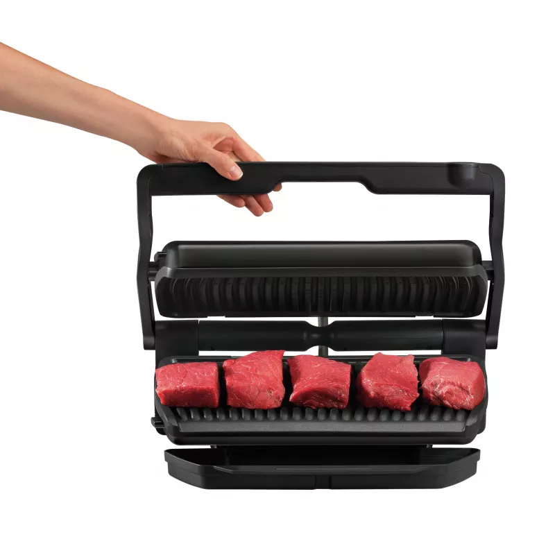Kontaktgrill Tefal GC7228 — kontaktgrill, 800 cm² küpsetuspind, reguleeritav termostaat, must roostevaba teras
