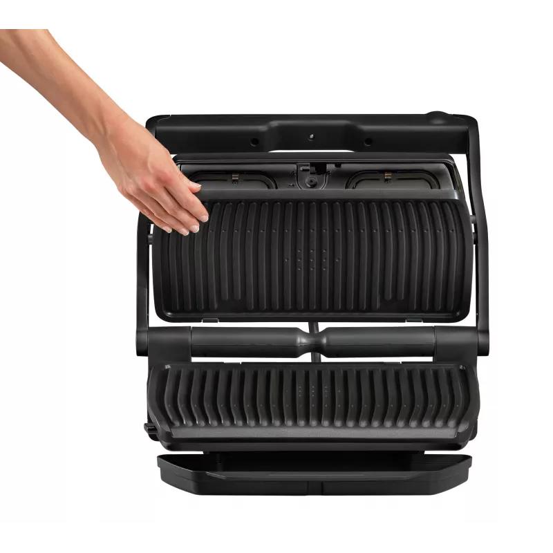 Kontaktgrill Tefal GC7228 — kontaktgrill, 800 cm² küpsetuspind, reguleeritav termostaat, must roostevaba teras