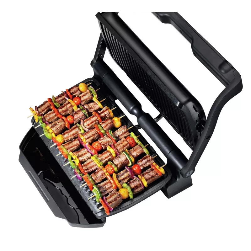 Kontaktgrill Tefal GC7228 — kontaktgrill, 800 cm² küpsetuspind, reguleeritav termostaat, must roostevaba teras