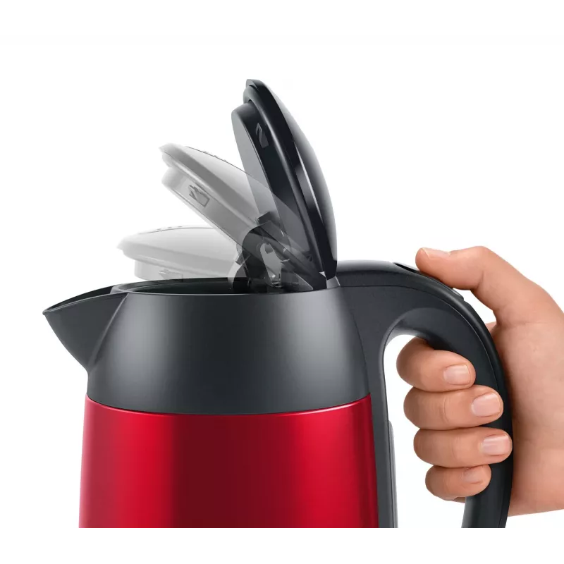 Bosch TWK3P424 elektriline veekeetja 1,7 L 2400 W Hall, Punane