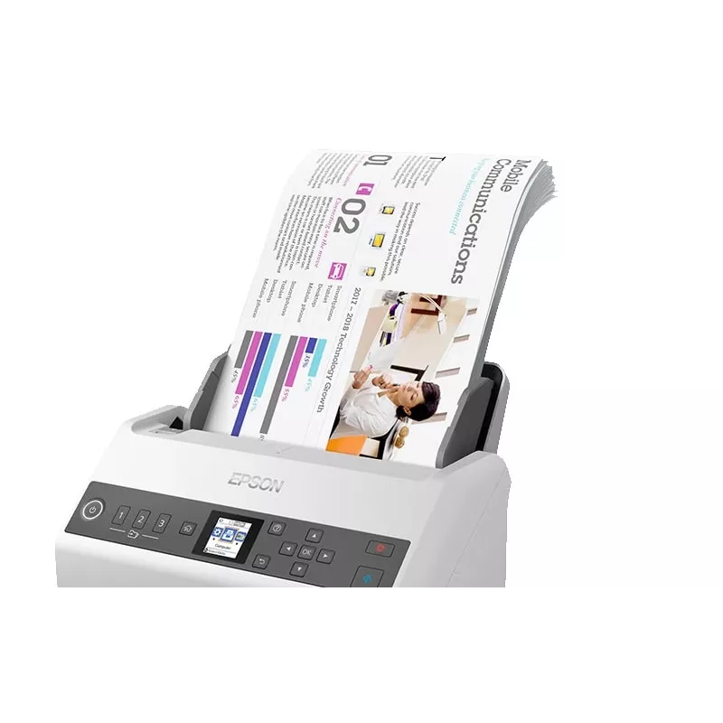 Epson DS-730N lehtedega skanner 600 x 600 DPI A4 must, hall