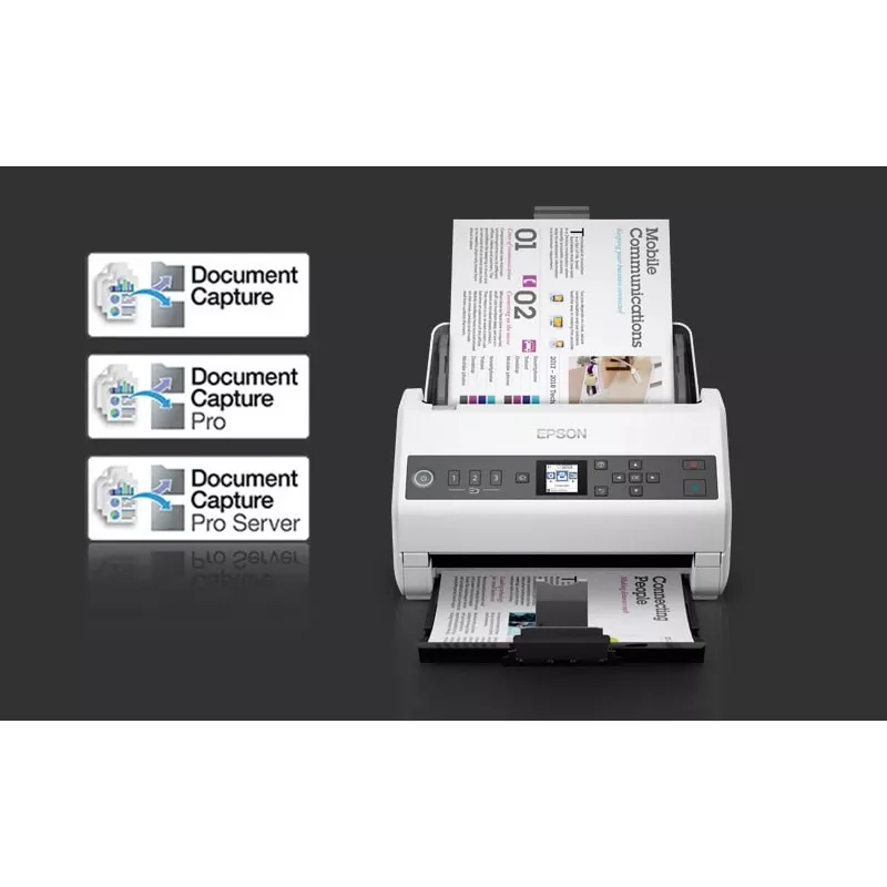 Epson DS-730N lehtedega skanner 600 x 600 DPI A4 must, hall