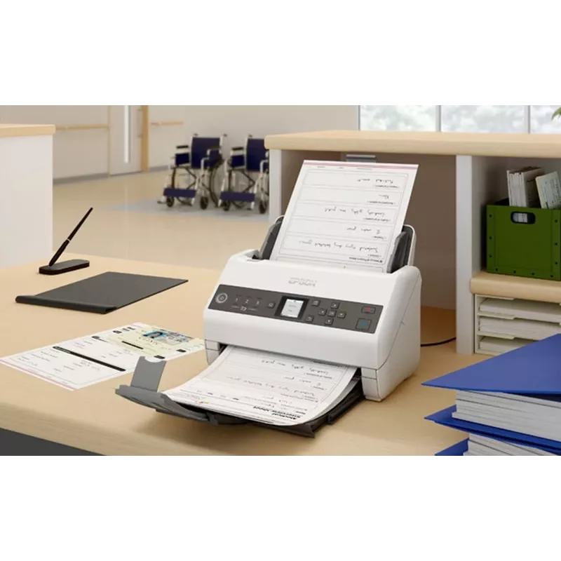 Epson DS-730N lehtedega skanner 600 x 600 DPI A4 must, hall