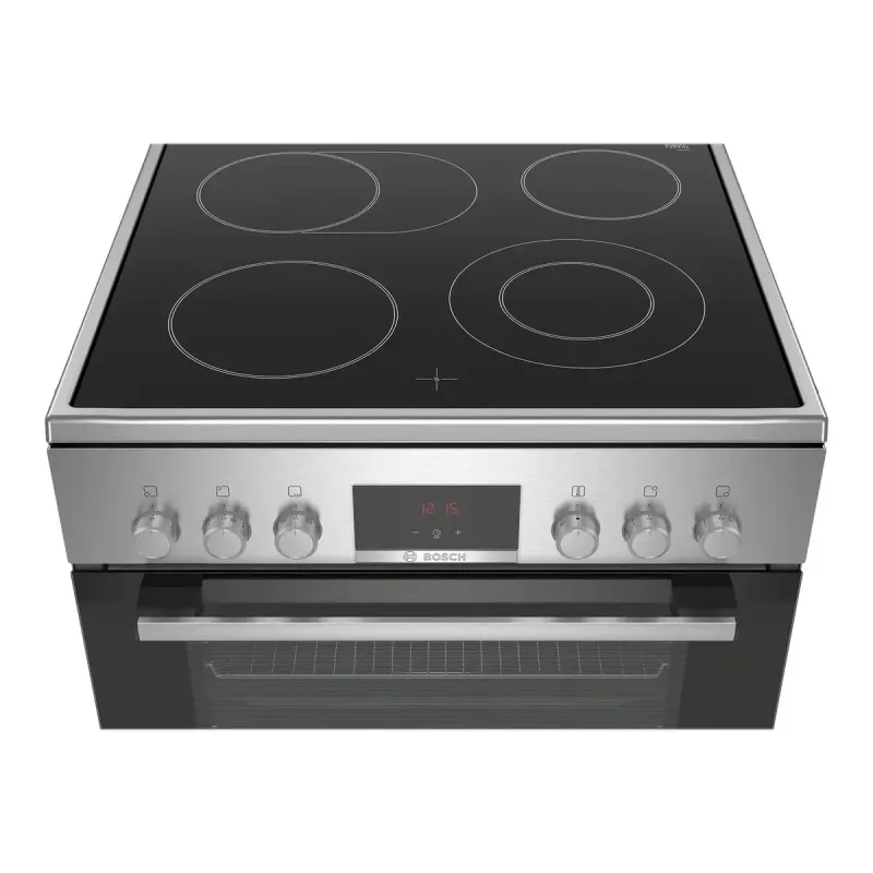Pliit Bosch Serie 4 HKR39A250U, keraamiline pliit 4 tsooni, ahi 66 L, roostevaba teras, 600 mm