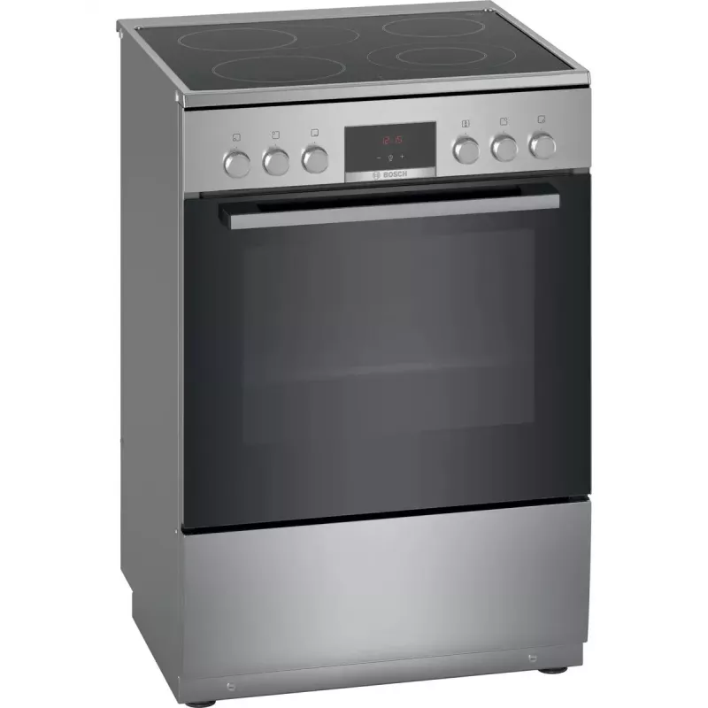 Pliit Bosch Serie 4 HKR39A250U, keraamiline pliit 4 tsooni, ahi 66 L, roostevaba teras, 600 mm