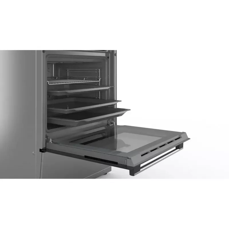 Pliit Bosch Serie 4 HKR39A250U, keraamiline pliit 4 tsooni, ahi 66 L, roostevaba teras, 600 mm