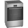 Pliit Bosch Serie 4 HKR39A250U, keraamiline pliit 4 tsooni, ahi 66 L, roostevaba teras, 600 mm