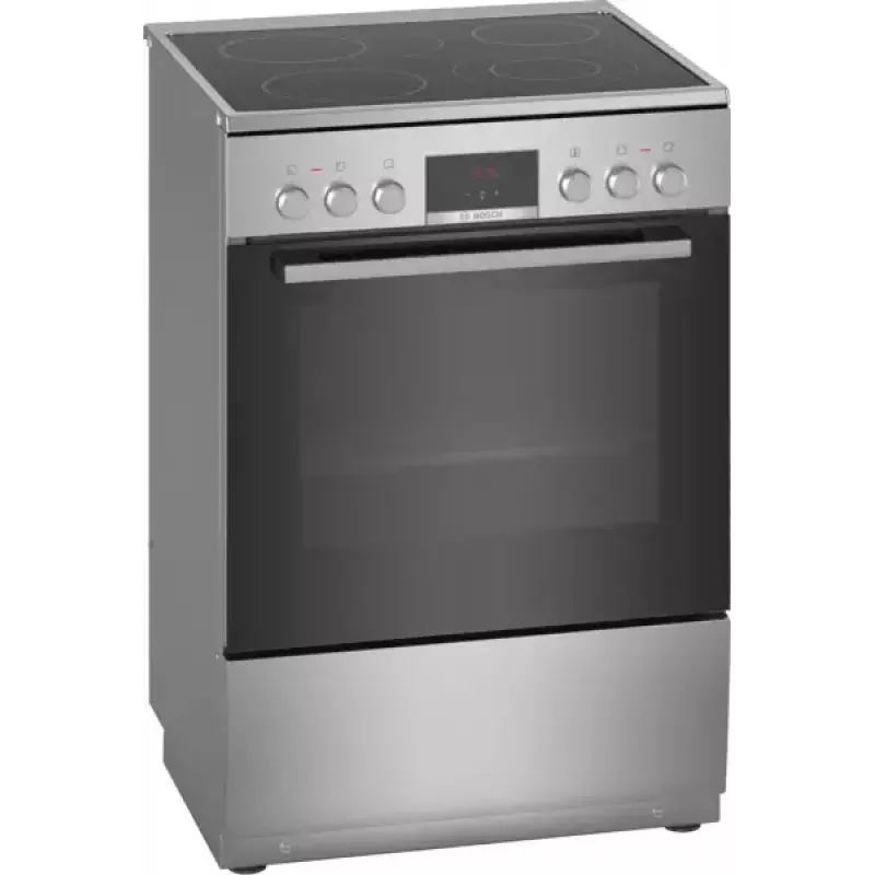 Pliit Bosch Serie 4 HKR39A250U, keraamiline pliit 4 tsooni, ahi 66 L, roostevaba teras, 600 mm