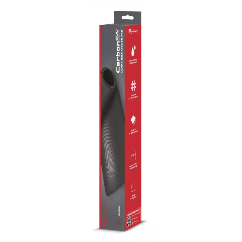 GENESIS Carbon 500 Ultra Wave mänguhiirematt must, hall