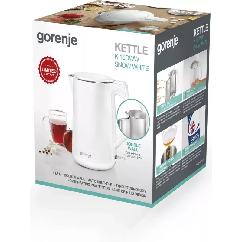 Gorenje 737894 elektriline veekeetja 1,5 L 2200 W valge
