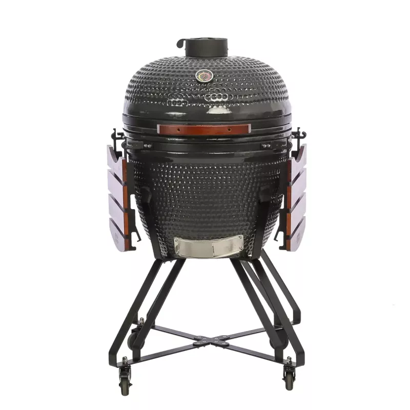 Kamado grill TUNABONE TunaBone Classic 23 tolli (suurus L) keraamilise stiiliga söegrill, 23 tolli küpsetusdiameeter, tumehall