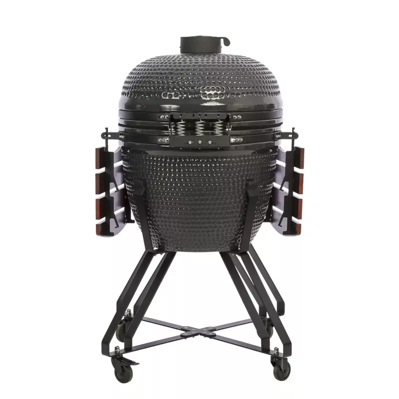 Kamado grill TUNABONE TunaBone Classic 23 tolli (suurus L) keraamilise stiiliga söegrill, 23 tolli küpsetusdiameeter, tumehall