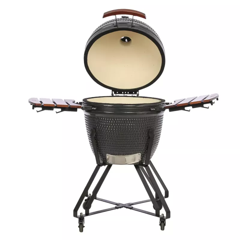 Kamado grill TUNABONE TunaBone Classic 23 tolli (suurus L) keraamilise stiiliga söegrill, 23 tolli küpsetusdiameeter, tumehall