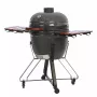 Kamado grill TUNABONE TunaBone Classic 23 tolli (suurus L) keraamilise stiiliga söegrill, 23 tolli küpsetusdiameeter, tumehall