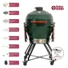 Keraamiline Kamado-grill TARGUS TBG24GREEN-02 — 24-tolline roheline söeküpsetusseade