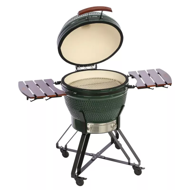 Keraamiline Kamado-grill TARGUS TBG24GREEN-02 — 24-tolline roheline söeküpsetusseade