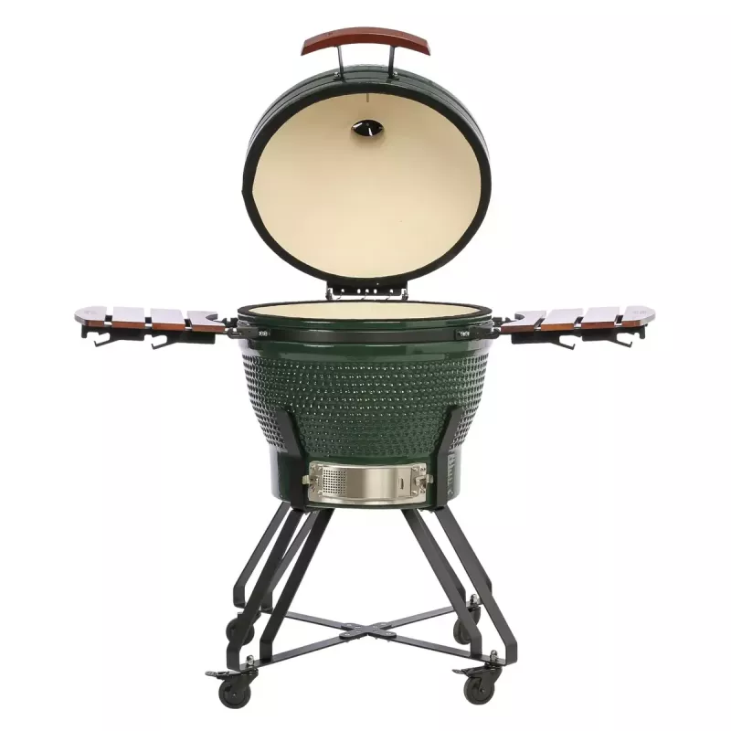 Keraamiline Kamado-grill TARGUS TBG24GREEN-02 — 24-tolline roheline söeküpsetusseade