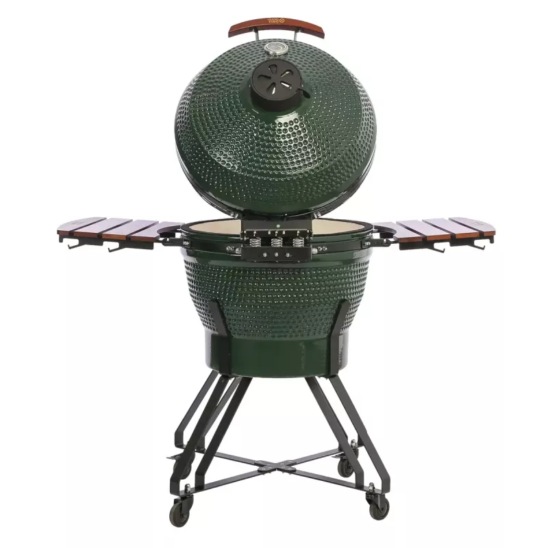 Keraamiline Kamado-grill TARGUS TBG24GREEN-02 — 24-tolline roheline söeküpsetusseade