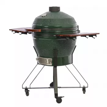 Keraamiline Kamado-grill TARGUS TBG24GREEN-02 — 24-tolline roheline söeküpsetusseade