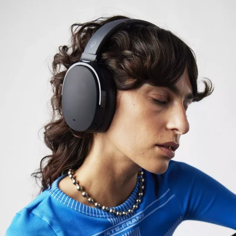 Kõrvaklapid Skullcandy Hesh ANC — üle kõrva, juhtmega ja juhtmeta, Bluetooth 5.0, ANC, USB-C, 22 h taasesitus, 3,5 mm, must