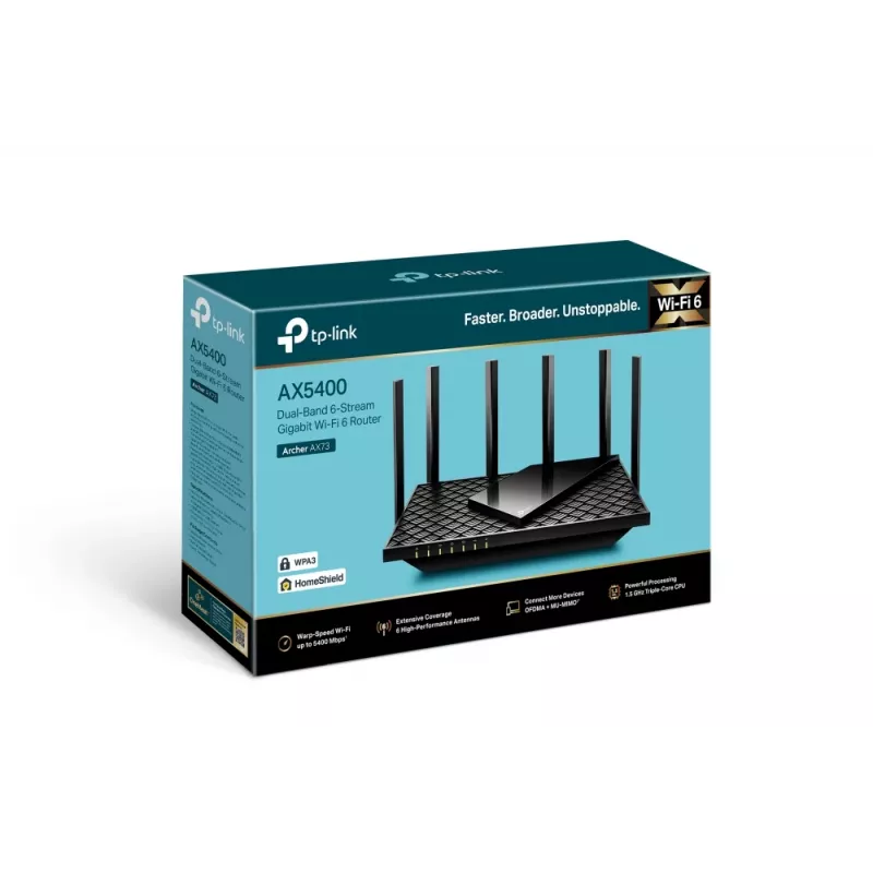 TP-Link Archer AX5400 Kaheribaline Gigabit Wi-Fi 6 ruuter, must