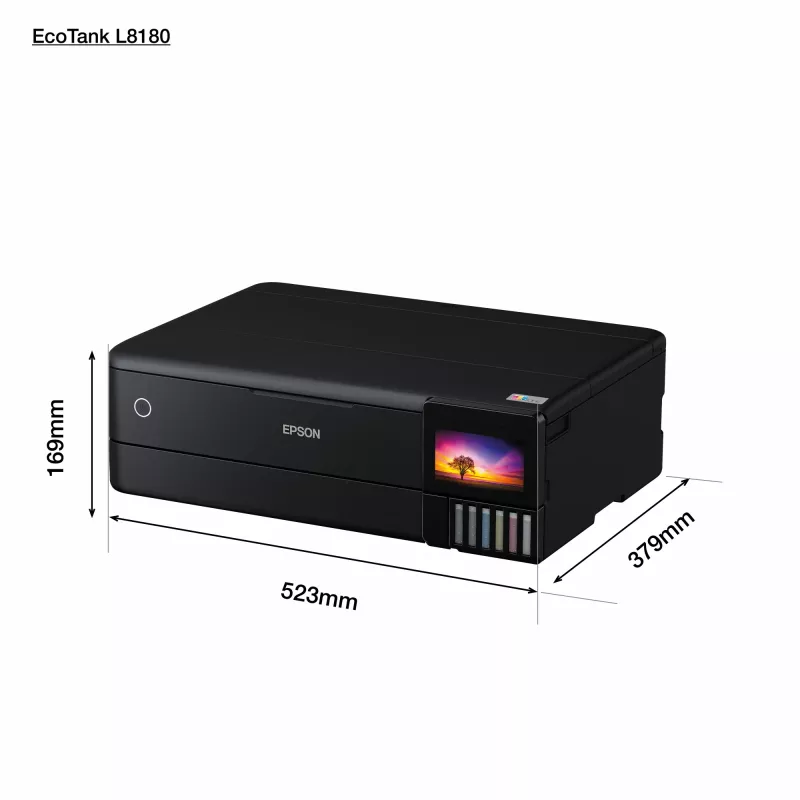 Multifunktsionaalne tindiprinter Epson EcoTank L8180 — A3+, värviline, 5760x1440 DPI, 32 ppm, dupleks, Wi‑Fi, Ethernet