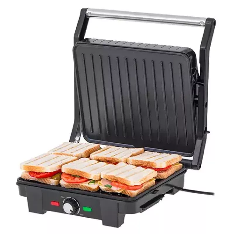 Kontaktgrill Adler AD 3051 — roostevaba teras, 2200–2800 W, grillpind 1392 cm², reguleeritav temperatuur, mittenakkuvad plaadid