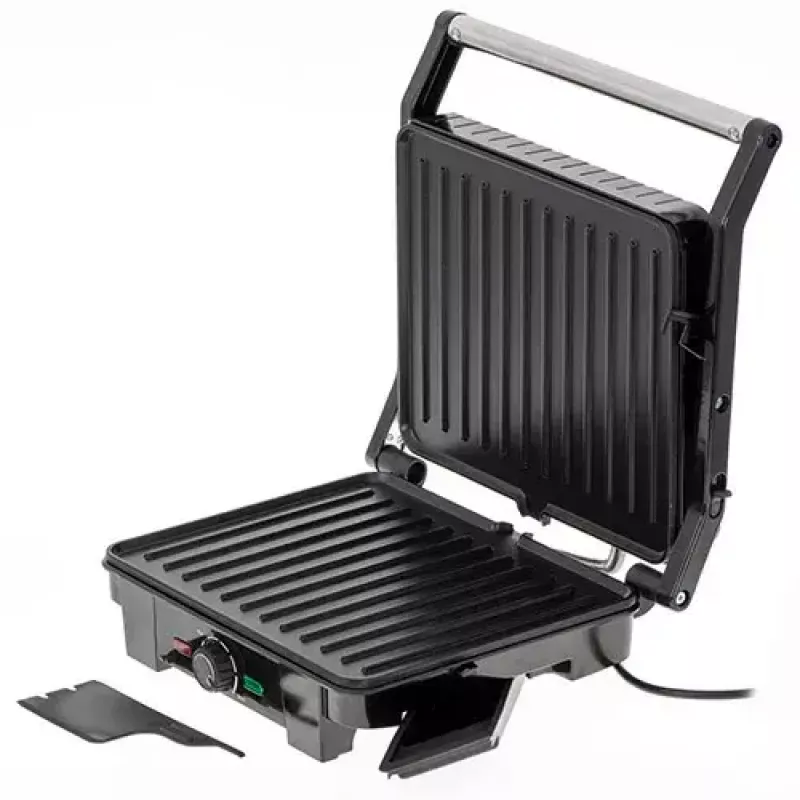 Kontaktgrill Adler AD 3051 — roostevaba teras, 2200–2800 W, grillpind 1392 cm², reguleeritav temperatuur, mittenakkuvad plaadid