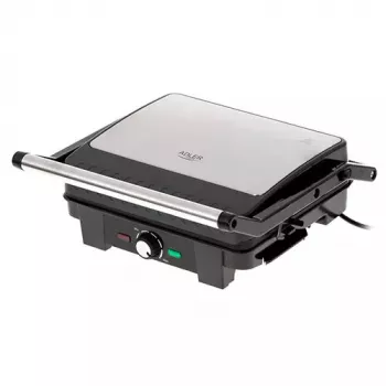 Kontaktgrill Adler AD 3051 — roostevaba teras, 2200–2800 W, grillpind 1392 cm², reguleeritav temperatuur, mittenakkuvad plaadid