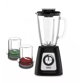 Lauapealne blender Tefal BlendForce II BL4388 — 800 W, 1,25 L klaaskann, jää purustamine, must/harjatud teras