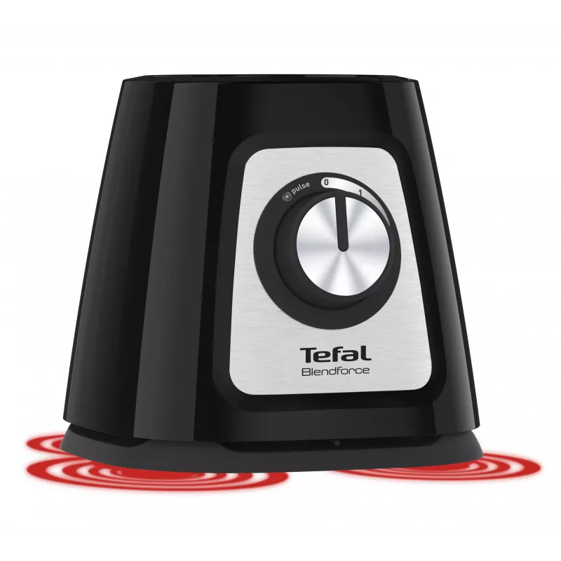 Lauapealne blender Tefal BlendForce II BL4388 — 800 W, 1,25 L klaaskann, jää purustamine, must/harjatud teras