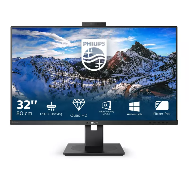 Philips P Line 326P1H/00 arvutimonitor 80 cm (31,5 tolli) 2560 x 1440 pikslit Quad HD LED must