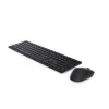 DELL Pro klaviatuur ja hiir - KM5221W - USA rahvusvaheline (QWERTY) - Must - (RTL BOX)