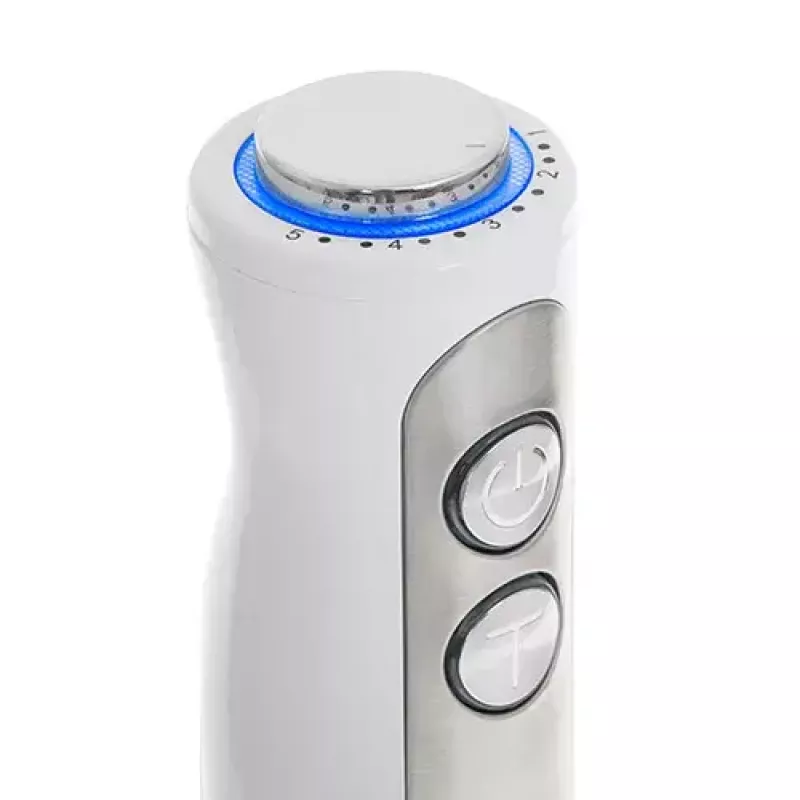 Sukelmikser Adler AD 4625w — käsimikser, 5 kiirust, turbo, 1500 W, roostevabast terasest tera, hõbe/valge
