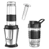 Spordiblender Adler AD 4081 — kaasaskantav personalblender, 800 W tippvõimsus, 0,57 l tops, roostevabast terasest tera, 2 pudelit