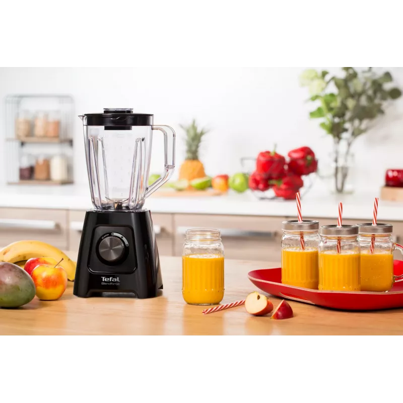 Lauablender Tefal BL4208 — 600 W, 1,25 L plastkann, 2 kiirust, jääpurustus, must