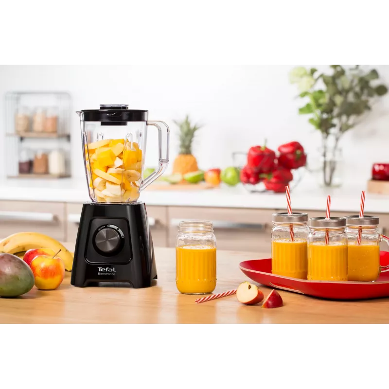 Lauablender Tefal BL4208 — 600 W, 1,25 L plastkann, 2 kiirust, jääpurustus, must